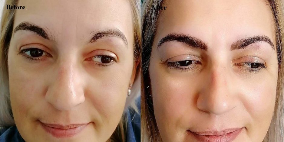 Sandra Before & After Permanent Eyebrows